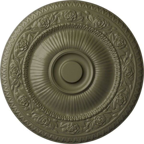 Ekena Millwork Neuveau Ceiling Medallion (Fits Canopies up to 6 3/8"), Hand-Painted Spartan Stone, 24 1/4"OD x 2"P CM24NASSF - main